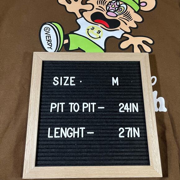 Complex Con x Verdy 2022 Long Beach Brown Pullover Hoodie Size M New - Picture 6 of 6